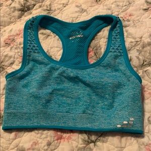 Blue sports bra